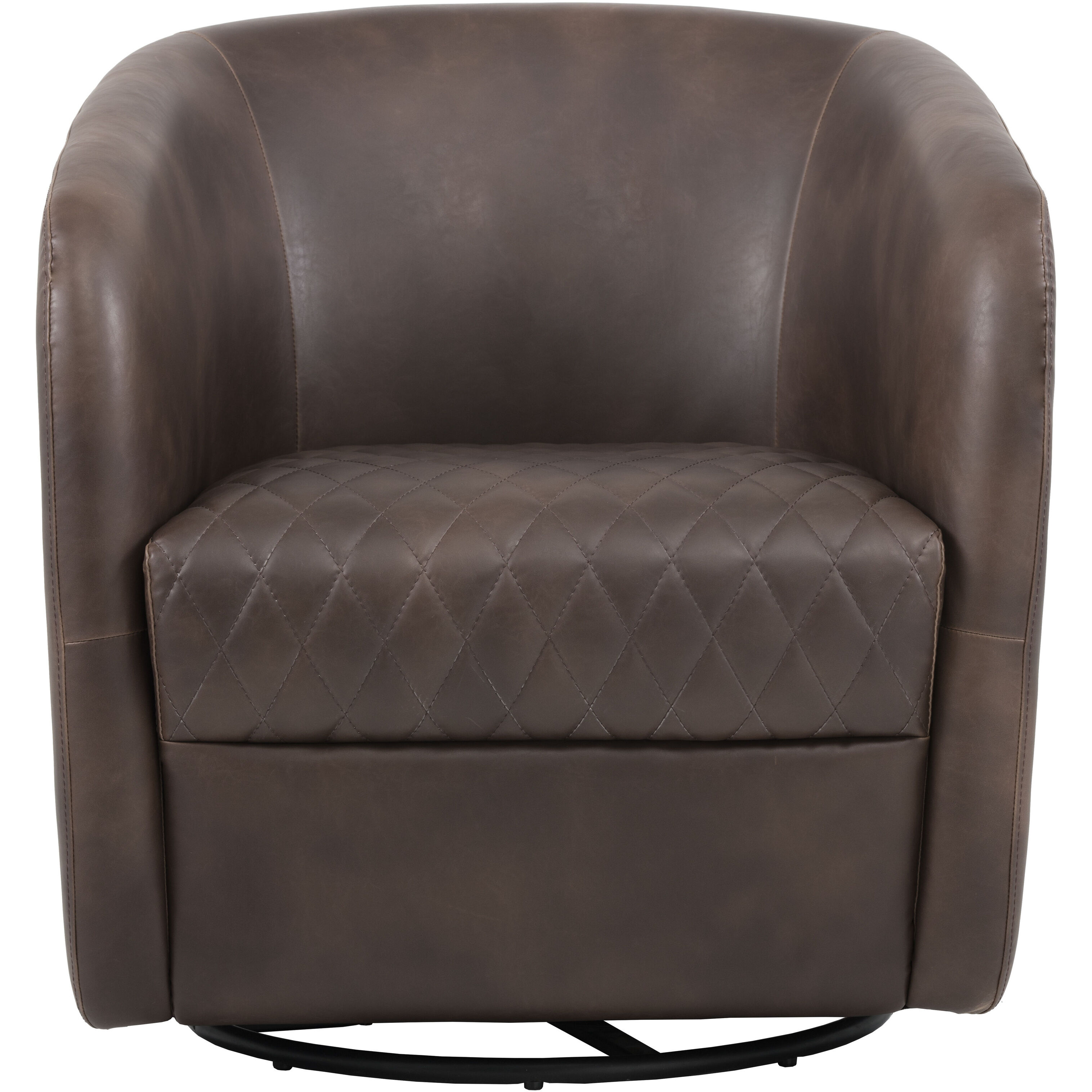 Dax Havana Dark Brown Swivel Lounge Chair, Swivel